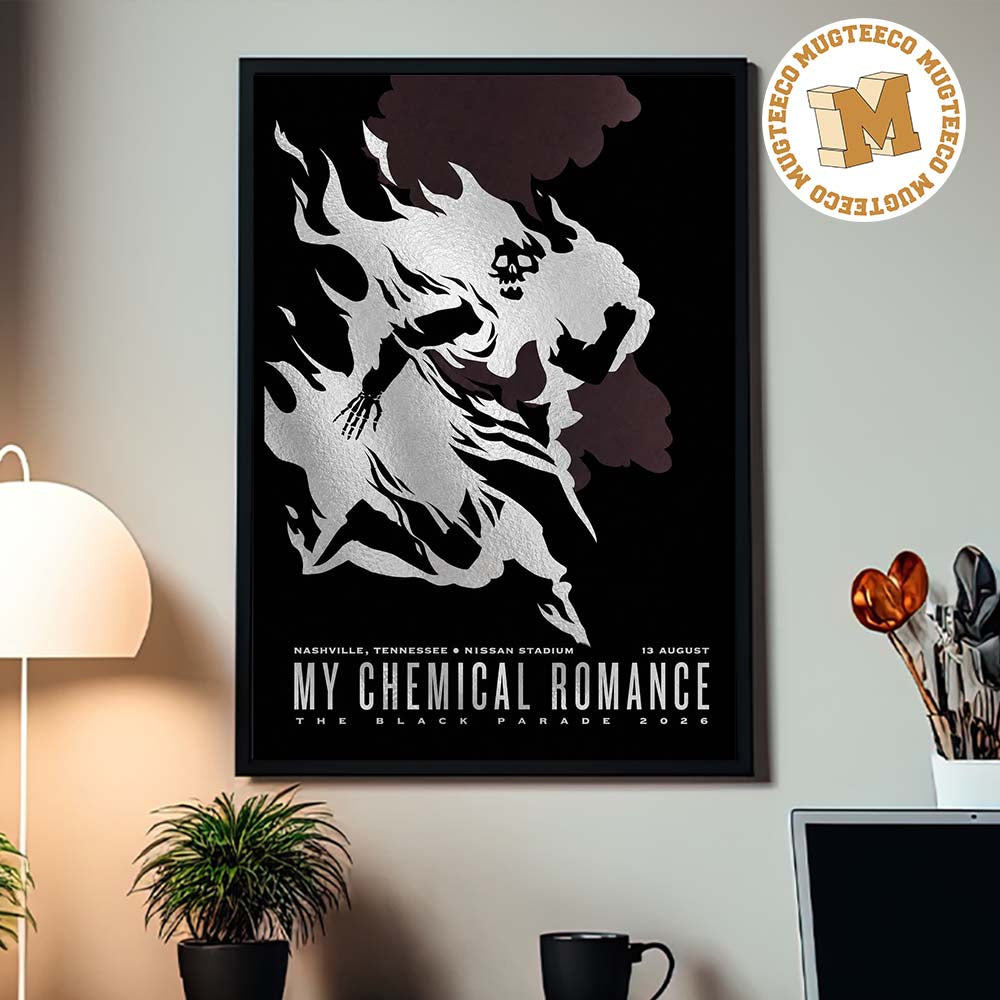 My Chemical Romance The Black Parede 2026 Nashville Tennessee Event Poster At Nissan Stadium On August 13 2026 Home Decor Poster Canvas