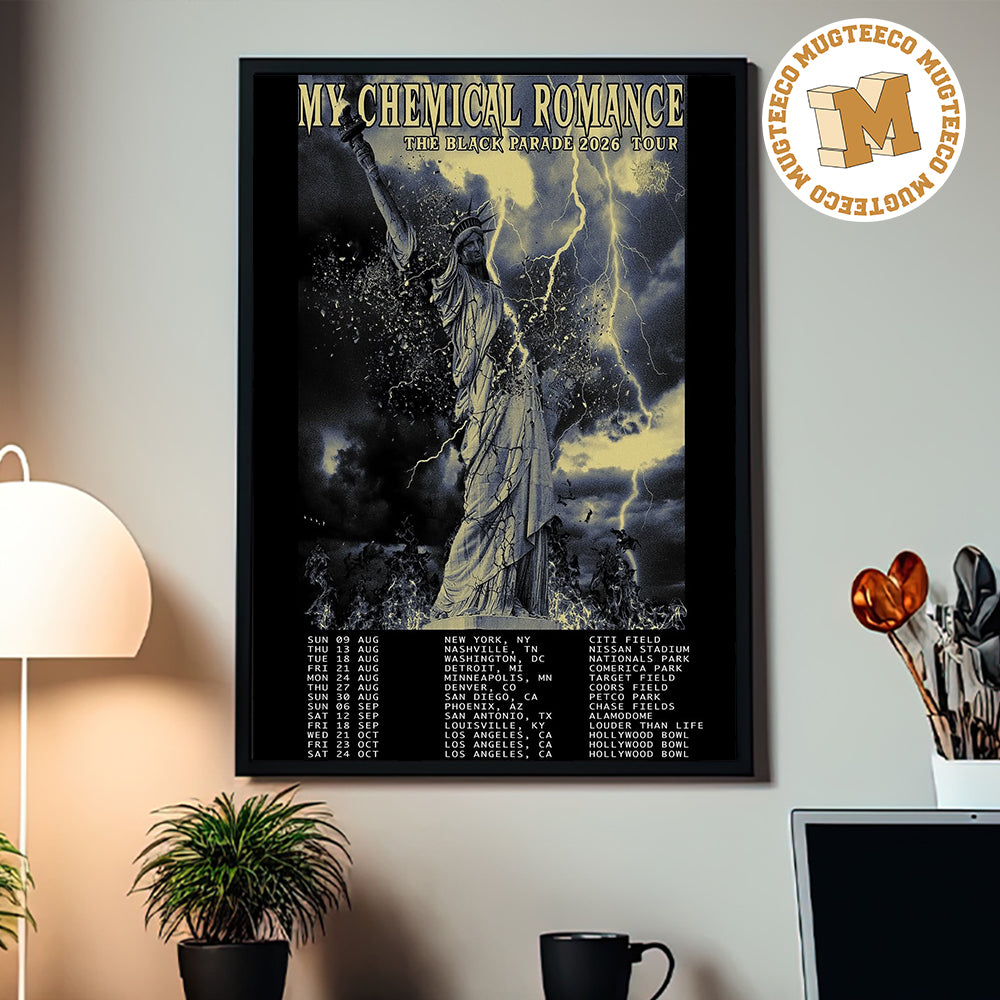 My Chemical Romance The Black Parede 2026 Tour Merch Home Decor Poster Canvas