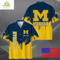 Michigan Wolverines Hawaiian Shirt Paint Splatter Design Fan Apparel