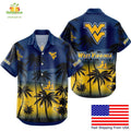 West Virginia Mountaineers Hawaiian Shirt Tropical Coconut Forest Fan Gear