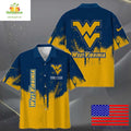 West Virginia Mountaineers Hawaiian Shirt Paint Splatter Fan Design