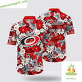 Carolina Hurricanes Tropical Begonia Flower Hawaiian Shirt LV C5OXSVHT
