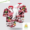 Detroit Red Wings Hawaiian Shirt Pineapple Summer Design