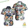 Edmonton Oilers Hawaiian Shirt Tropical Floral Button Up LV9CE3ACD2B7BC0BE