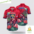 Florida Panthers Hawaiian Shirt Tropical Parrot Flamingo Aloha