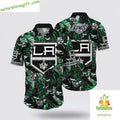 Los Angeles Kings Hawaiian Shirt Tropical Leaf Summer Shirt