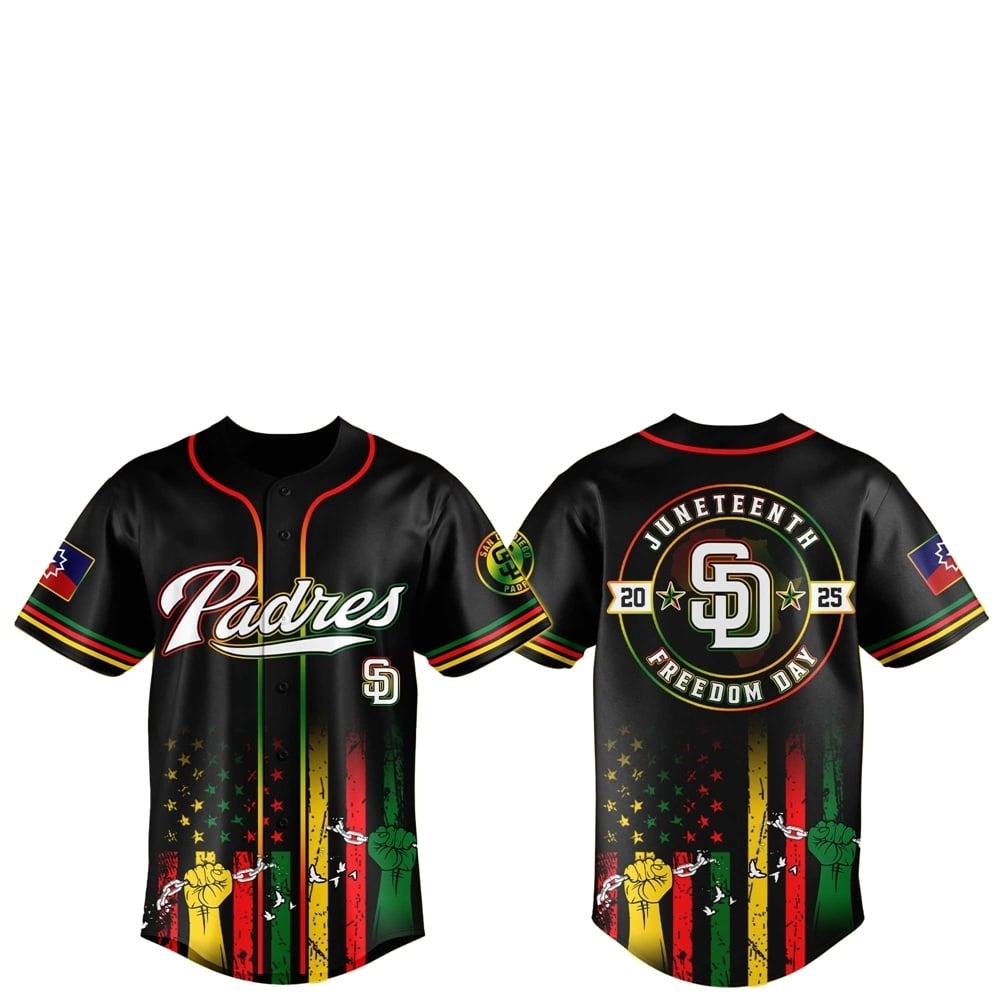 San Diego Padres Juneteenth Day 2025 Baseball Jersey Hat - Grishko.com