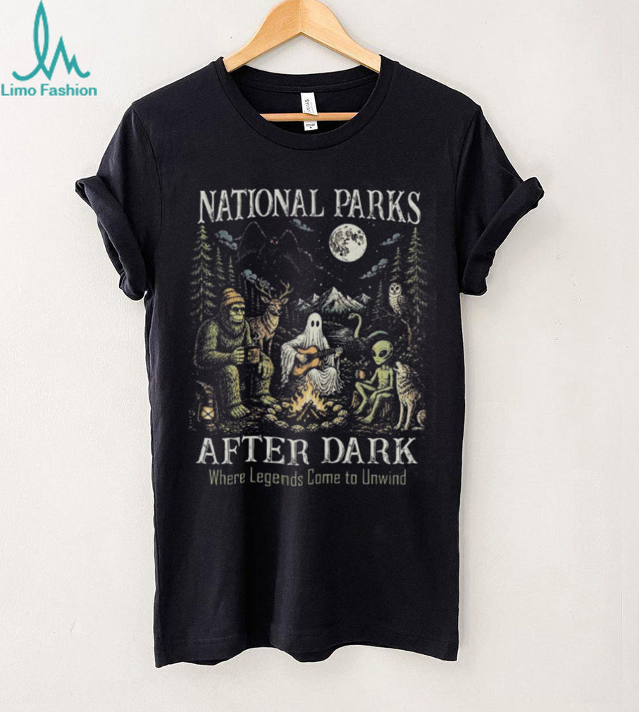 National Parks Bigfoot Ghost Alien Camping Nature Shirt