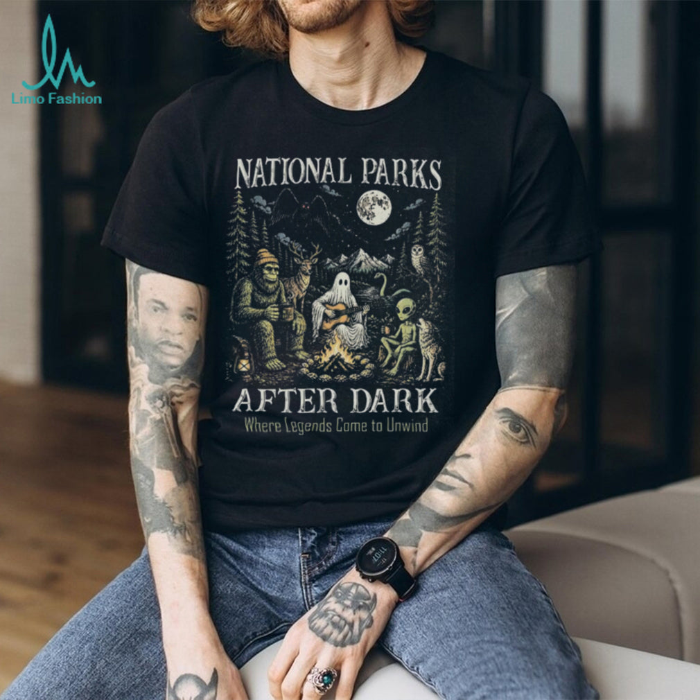 National Parks Bigfoot Ghost Alien Camping Nature Shirt
