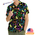 Neon Dinosaur Tropical Hawaiian Shirt