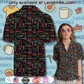 Neon Guitars Keyboards Instruments Weird Al Yankovic Hawaiian Shirt