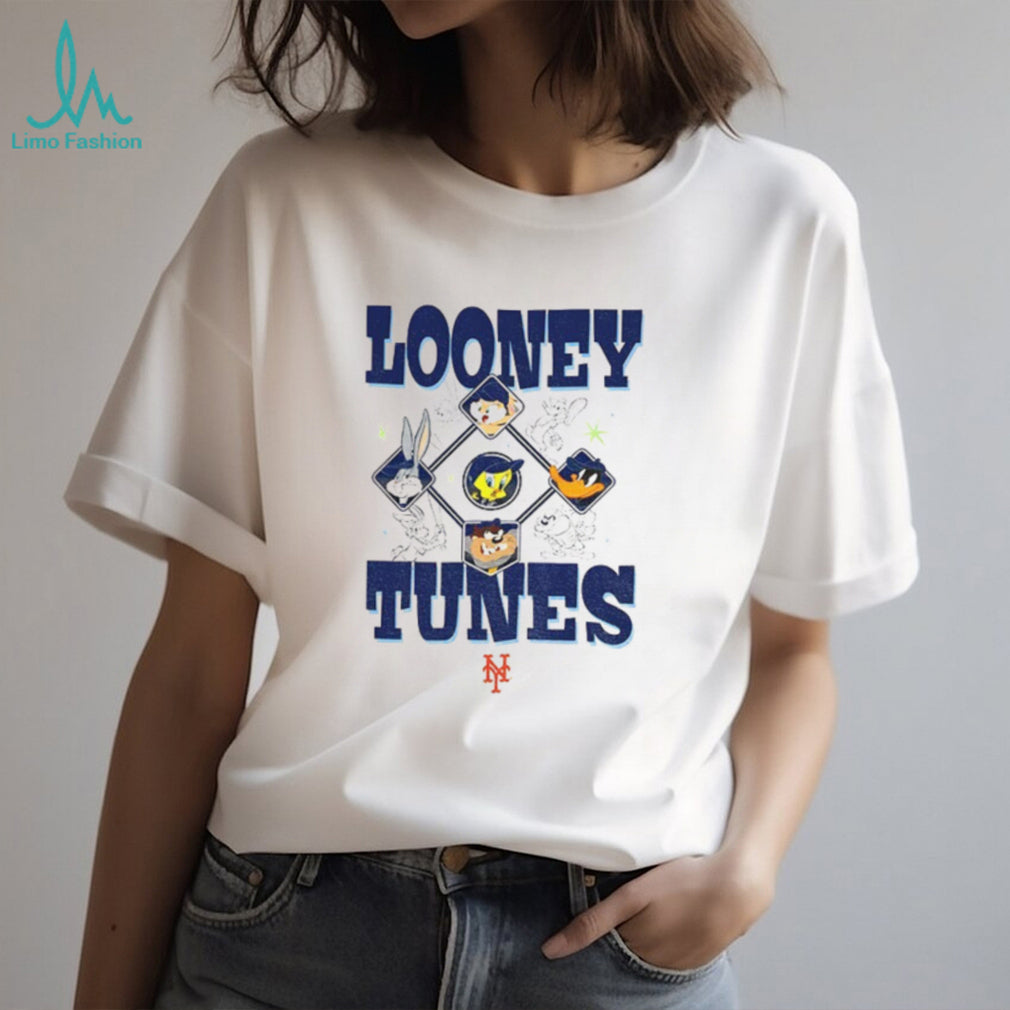 New York Mets New Era Cream Looney Tunes MLB shirt