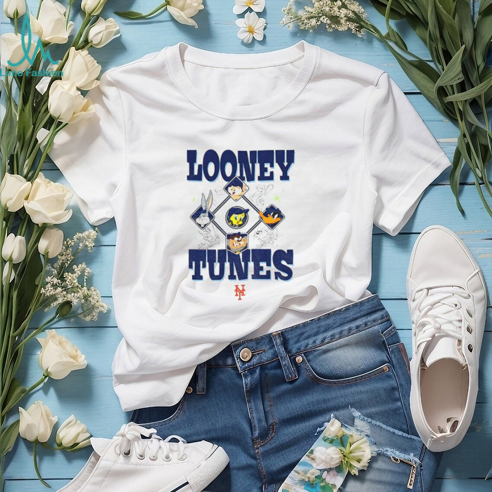 New York Mets New Era Cream Looney Tunes MLB shirt