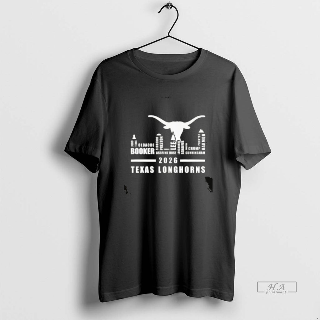 Official 2026 Texas Longhorns All Names City Skyline