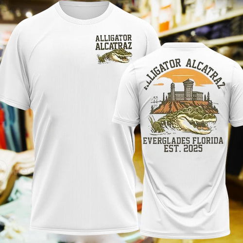 Alligator Alcatraz Everglades Florida Est. 2025 Souvenir Two Sides T-Shirt