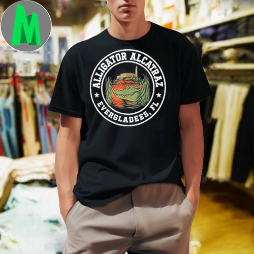 Alligator Alcatraz Everglades Florida Round Logo Shirt