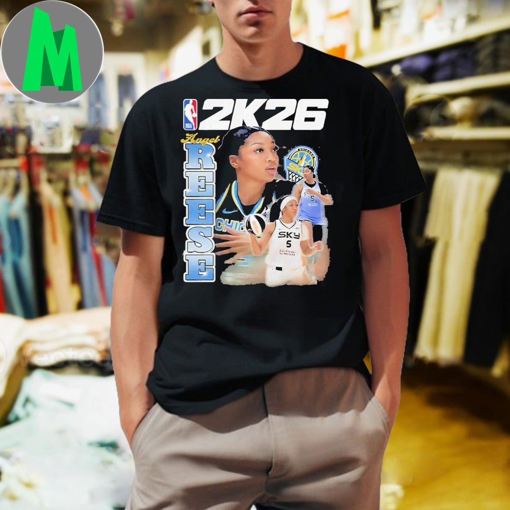 Angel Reese NBA 2K26 Cover Athlete WNBA Basketball Fan Shirt