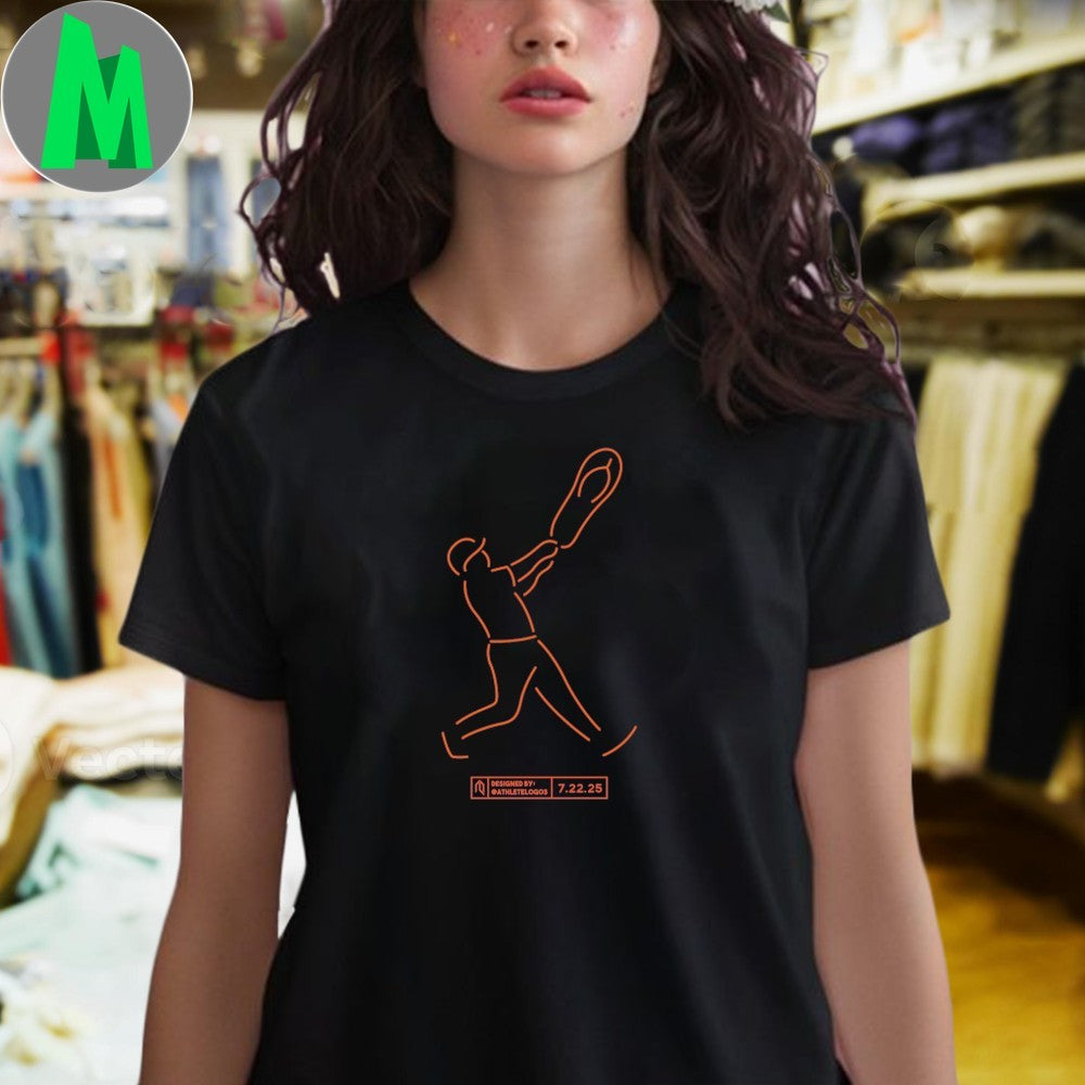 Athlete Logos Baseball Swing Minimalist Shirt