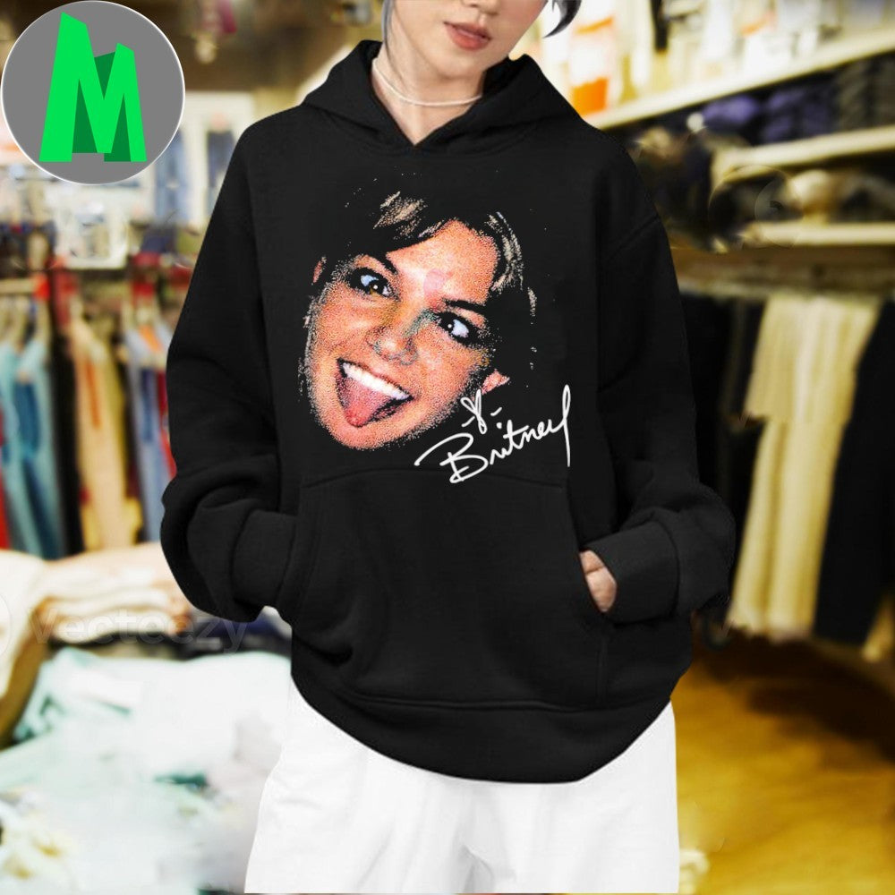 Britney Spears Playful Tongue Out Portrait Shirt