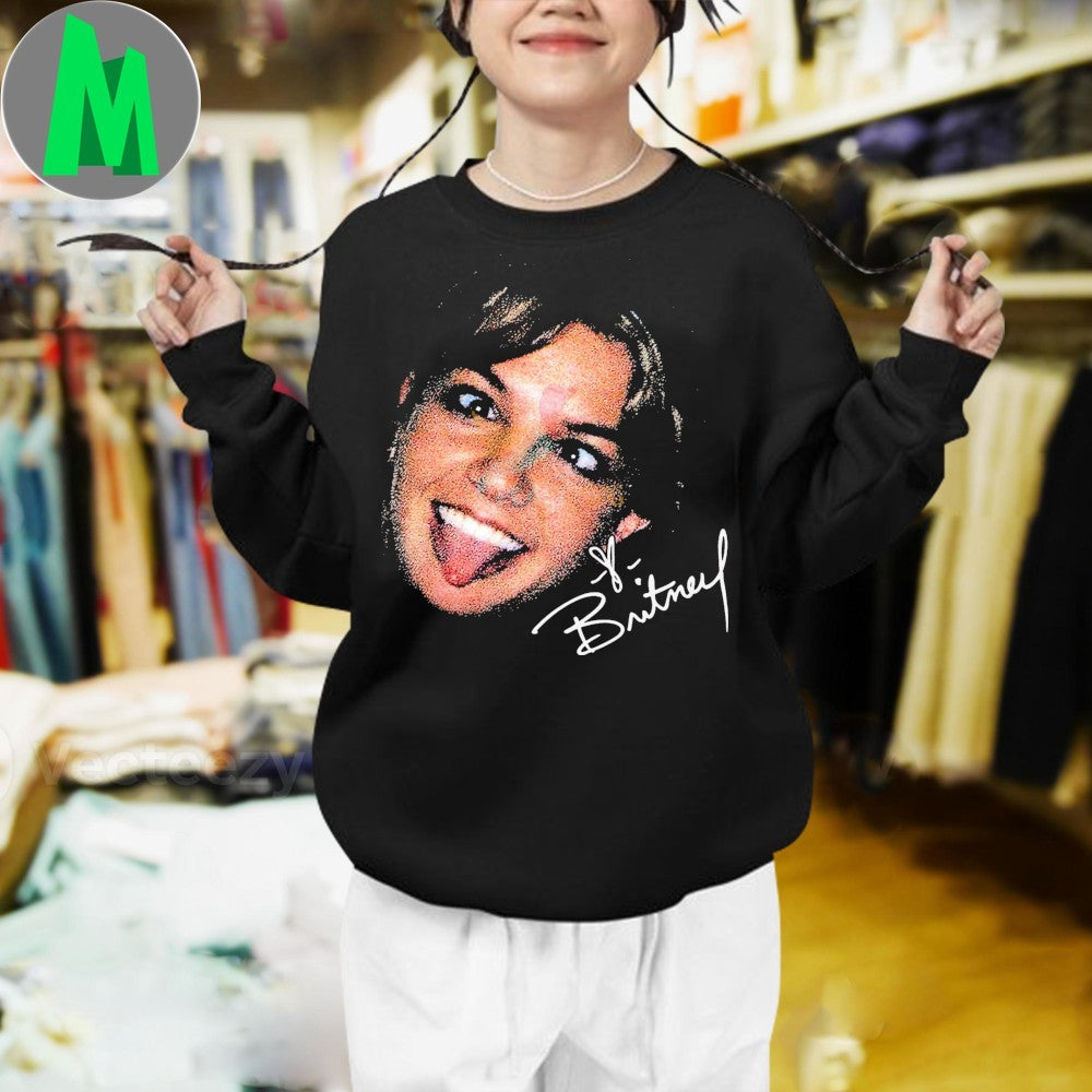 Britney Spears Playful Tongue Out Portrait Shirt