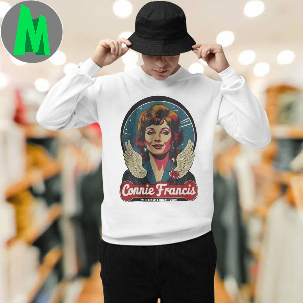 Connie Francis My Heart Has A Mind Of Its Own Angel Shirt