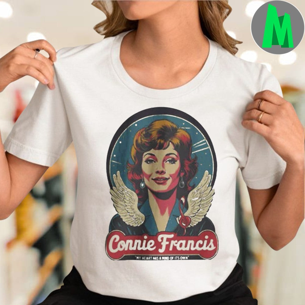 Connie Francis My Heart Has A Mind Of Its Own Angel Shirt