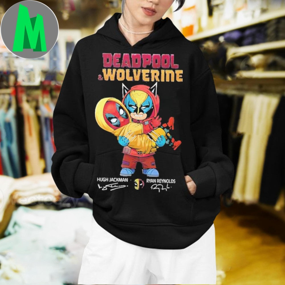 Deadpool & Wolverine Hugh Jackman x Ryan Reynolds Signature Unisex T-Shirt