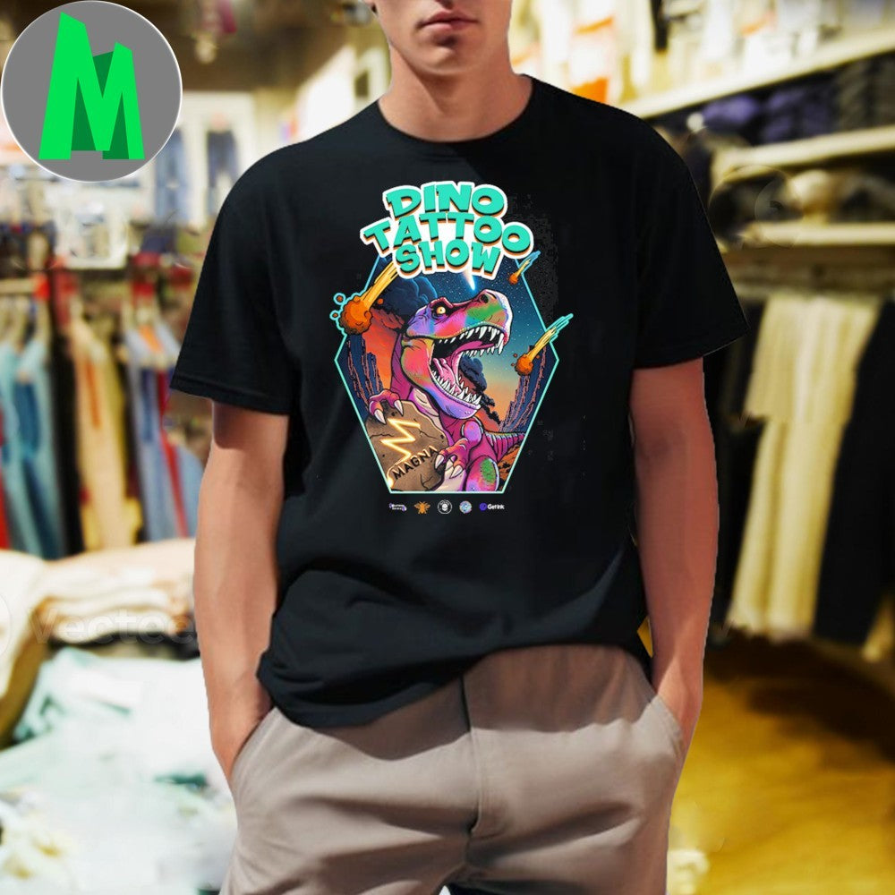 Dino Tattoo Show Official – Black Premium Lightweight Oversized T-Shirt