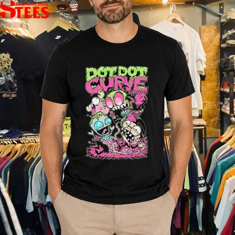 Dot Dot Curve Zim Did It T-shirts