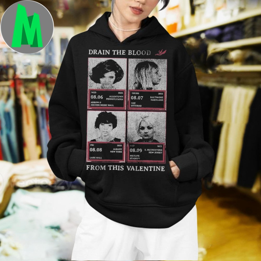 Drain The Blood From This Valentine Concert Tour Mugshot Shirt