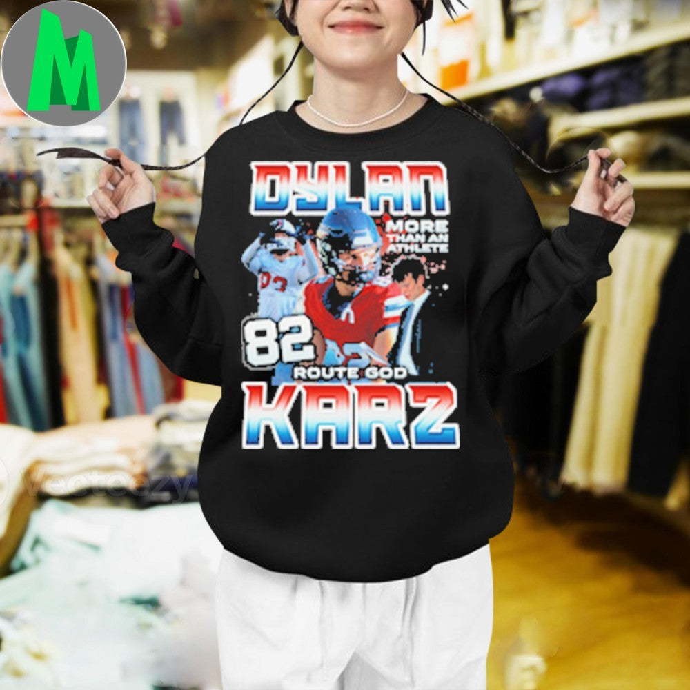 Dylan Karz #82 Route God Football Player Fan T-Shirt