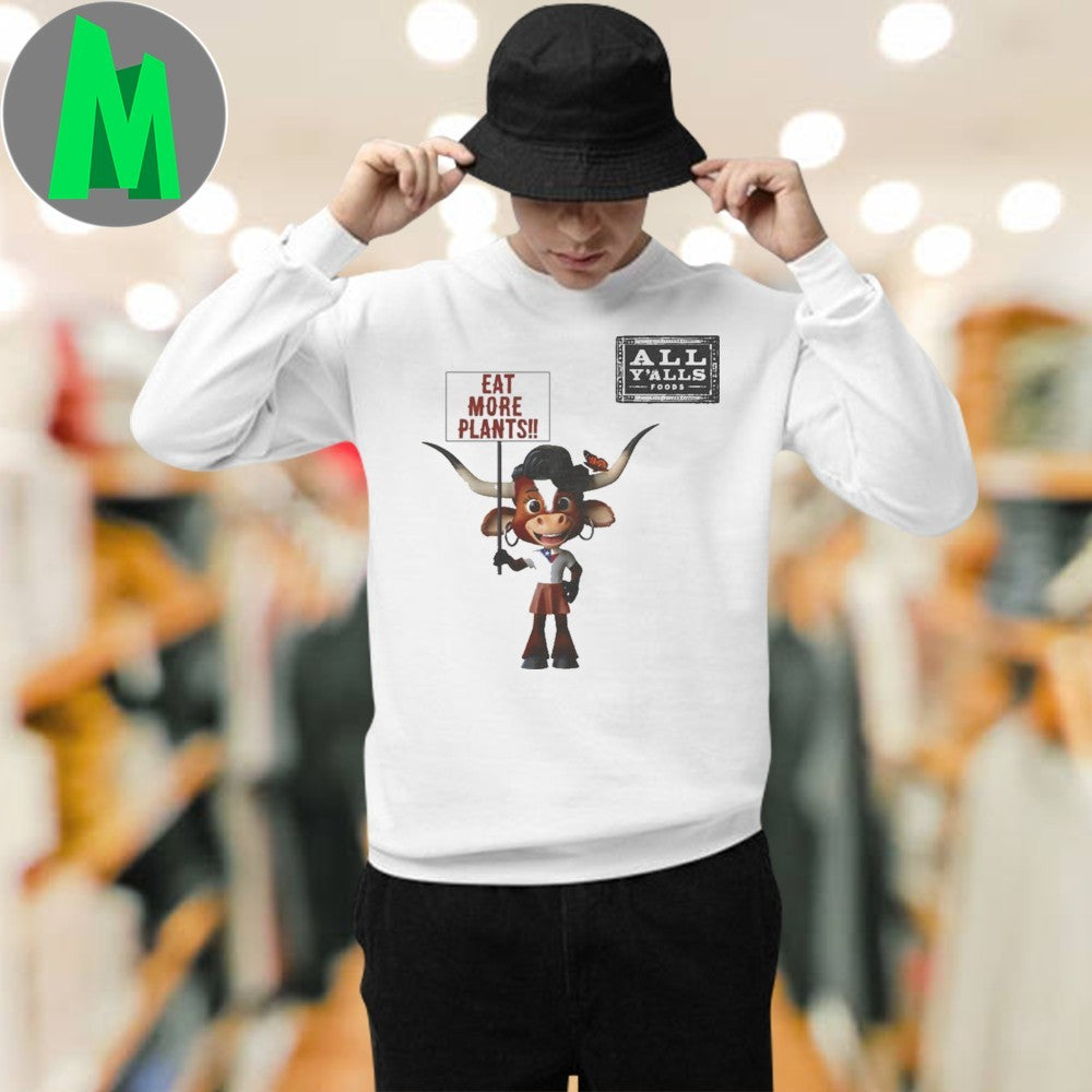 Eat More Plants Vegan Bull Shirt
