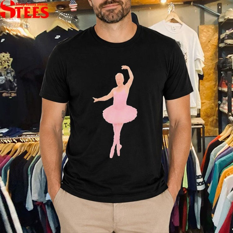 Geddy Lee Wearing Pink Ballerina Alex Lifeson T-shirt