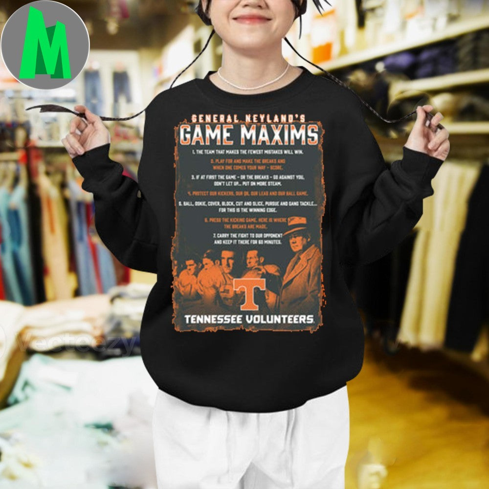 General Neyland Game Maxims Tennessee Volunteers Football T-Shirt