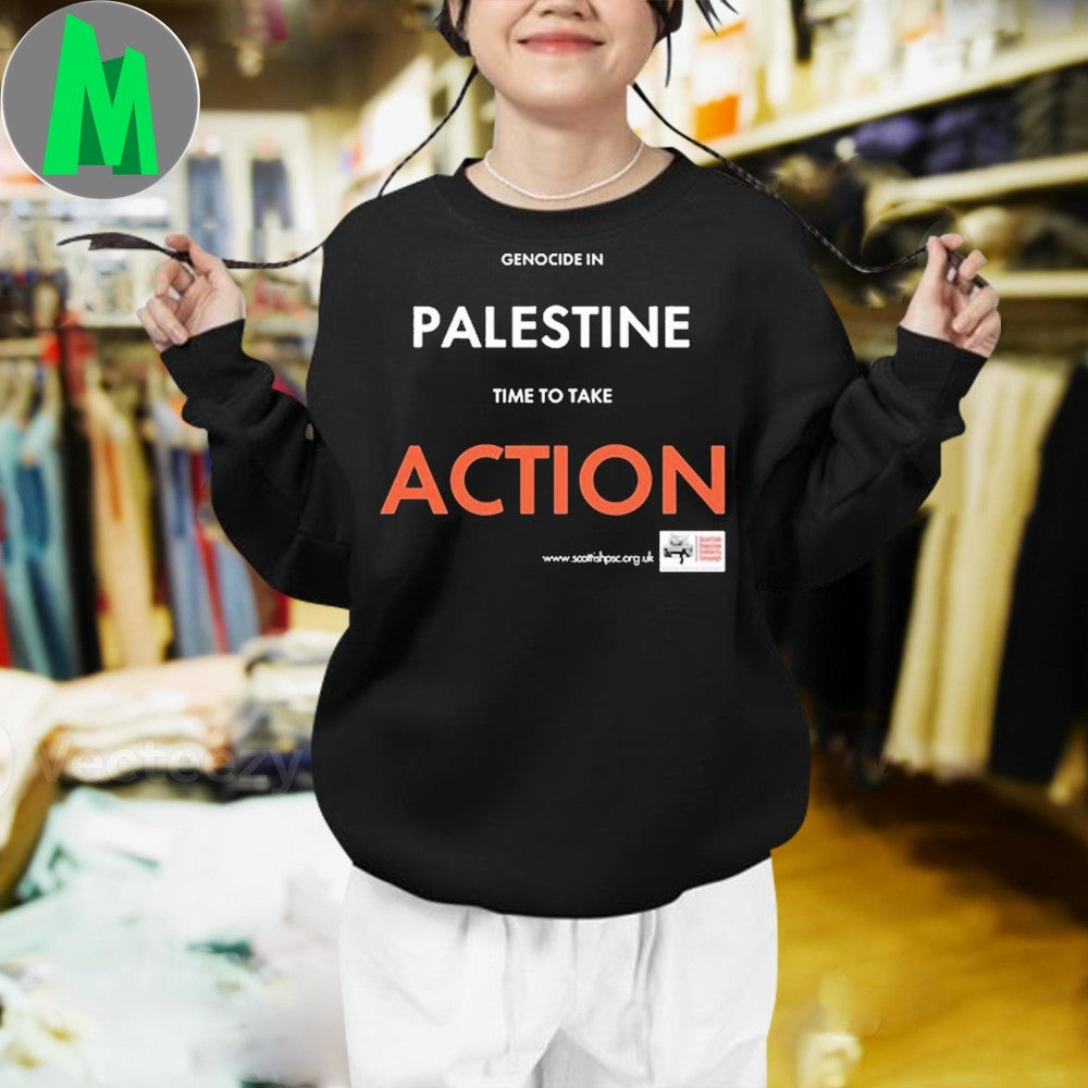 Genocide In Palestine Time To Take Action Activist T-Shirt