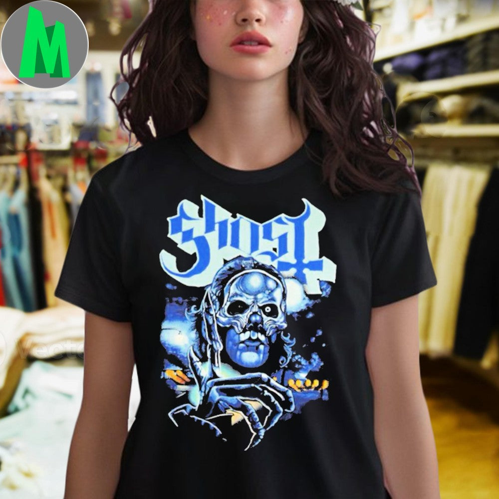Ghost Band Logo Skull Graphic T-Shirt by Damaged Society