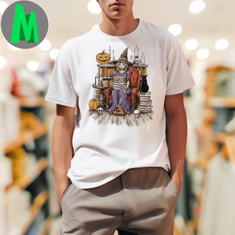 Girl in the bookstore book halloween Shirt