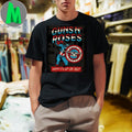 Guns N Roses Happy F’n 4th Of July 2025 Captain America Inspired Art Shirt