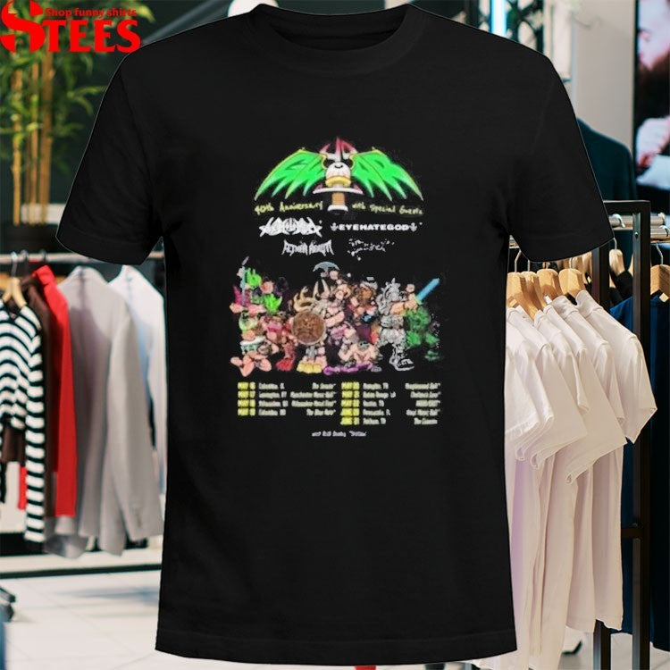 Gwar 40th Anniversary With Special Guests Tour Eye T-shirts