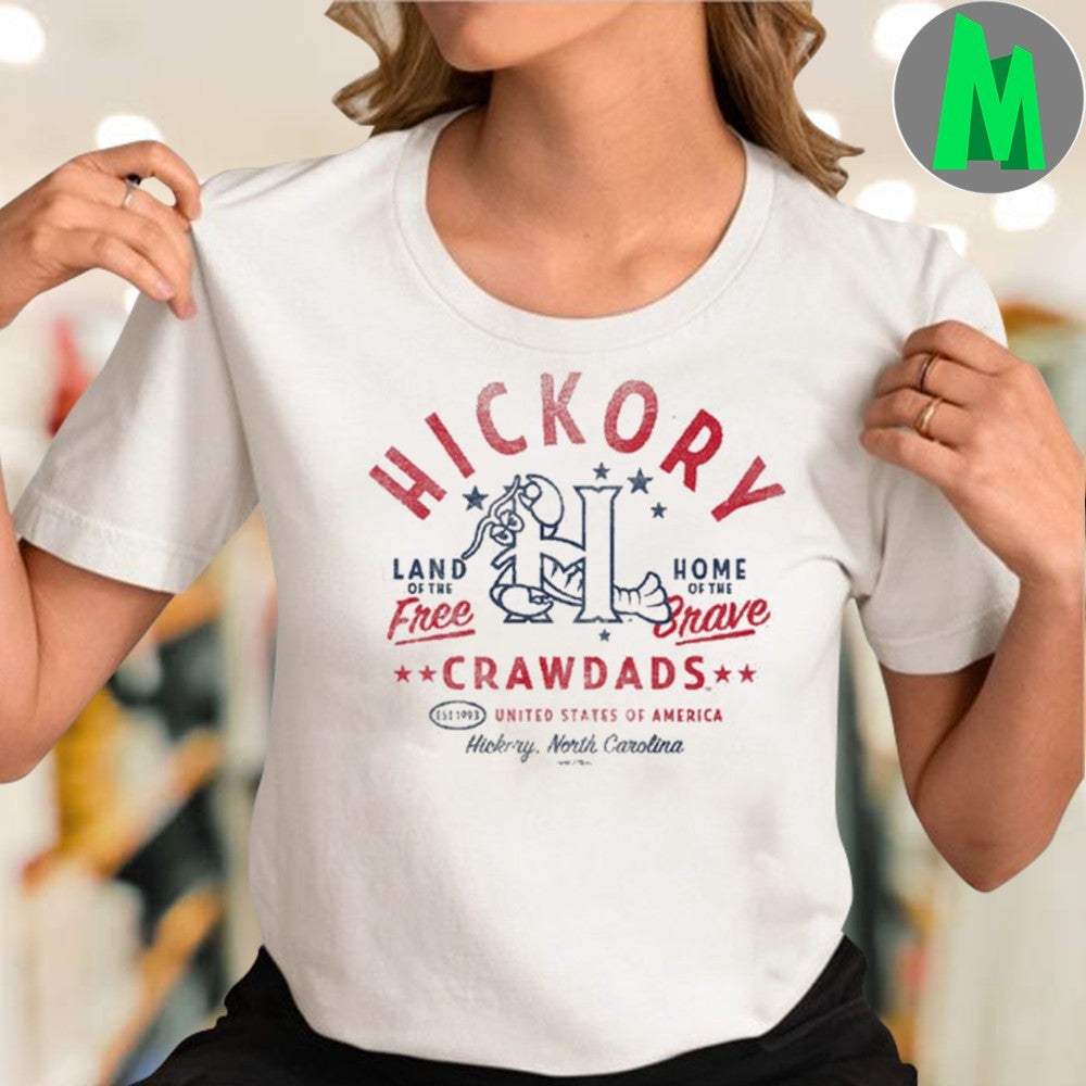 Hickory Crawdads Comfort Colors Vintage USA Ivory Adult Shirt