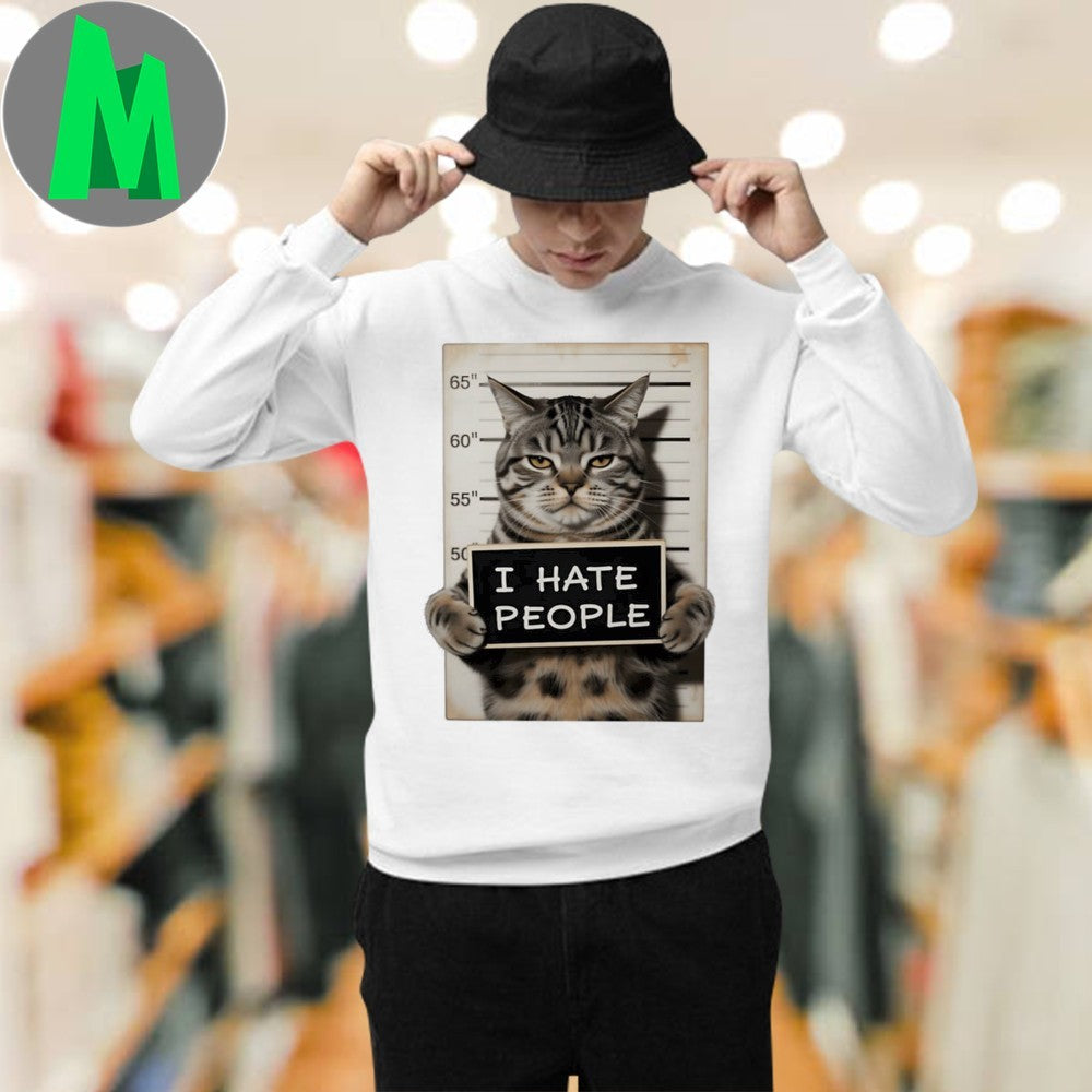 I Hate People Cat shirt