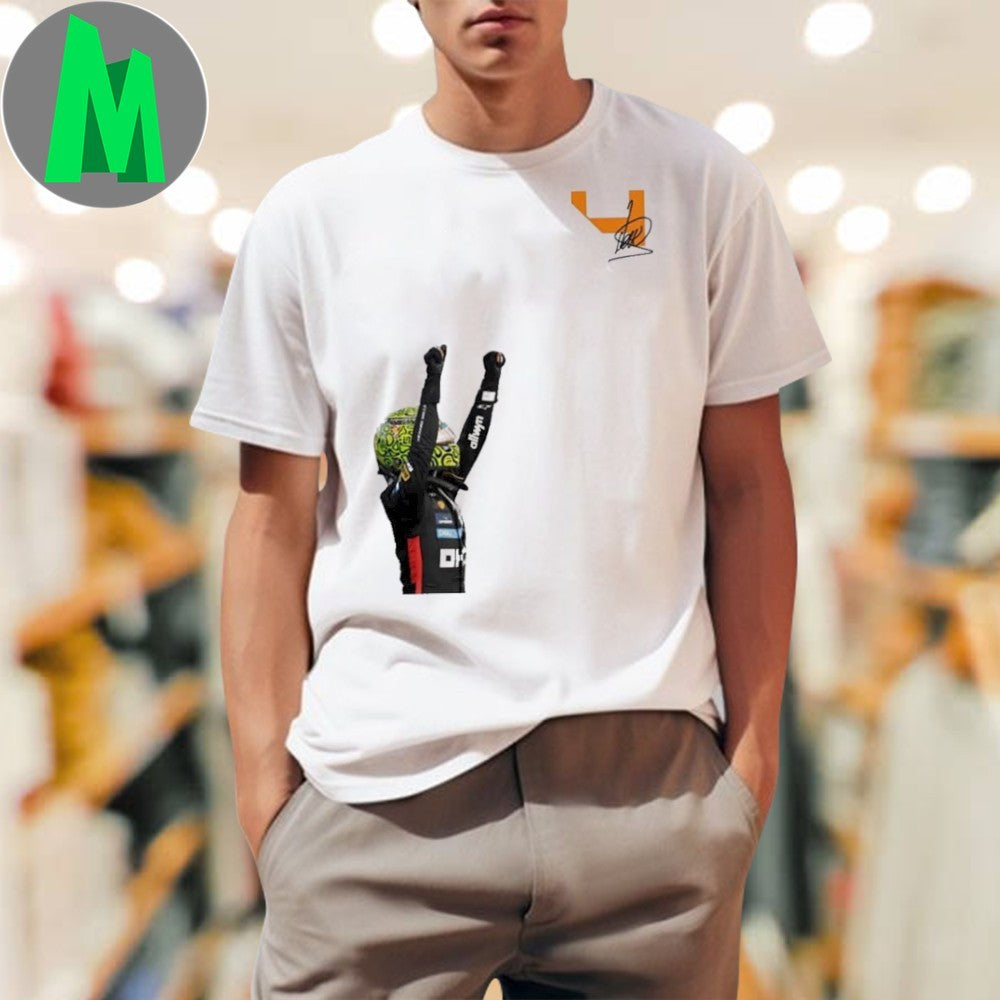 Lando Norris McLaren F1 #4 Celebration Graphic T-Shirt