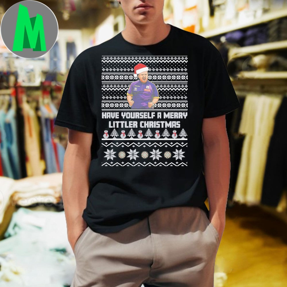 Luke Littler Merry Little Christmas Ugly Christmas Shirt