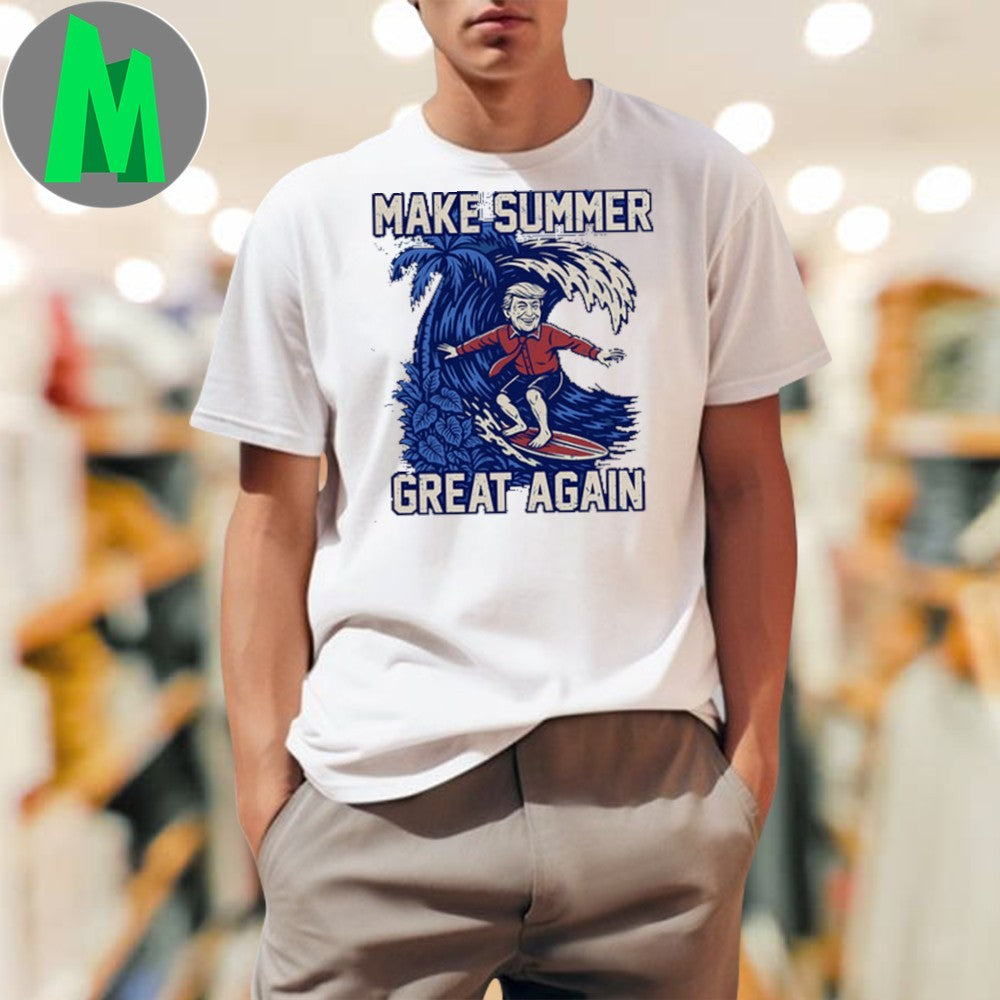 Make Summer Great Again Donald Trump Surfing Shirt