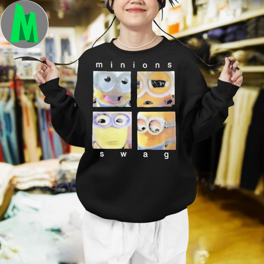 Minions Swag Character Faces Graphic T-Shirt