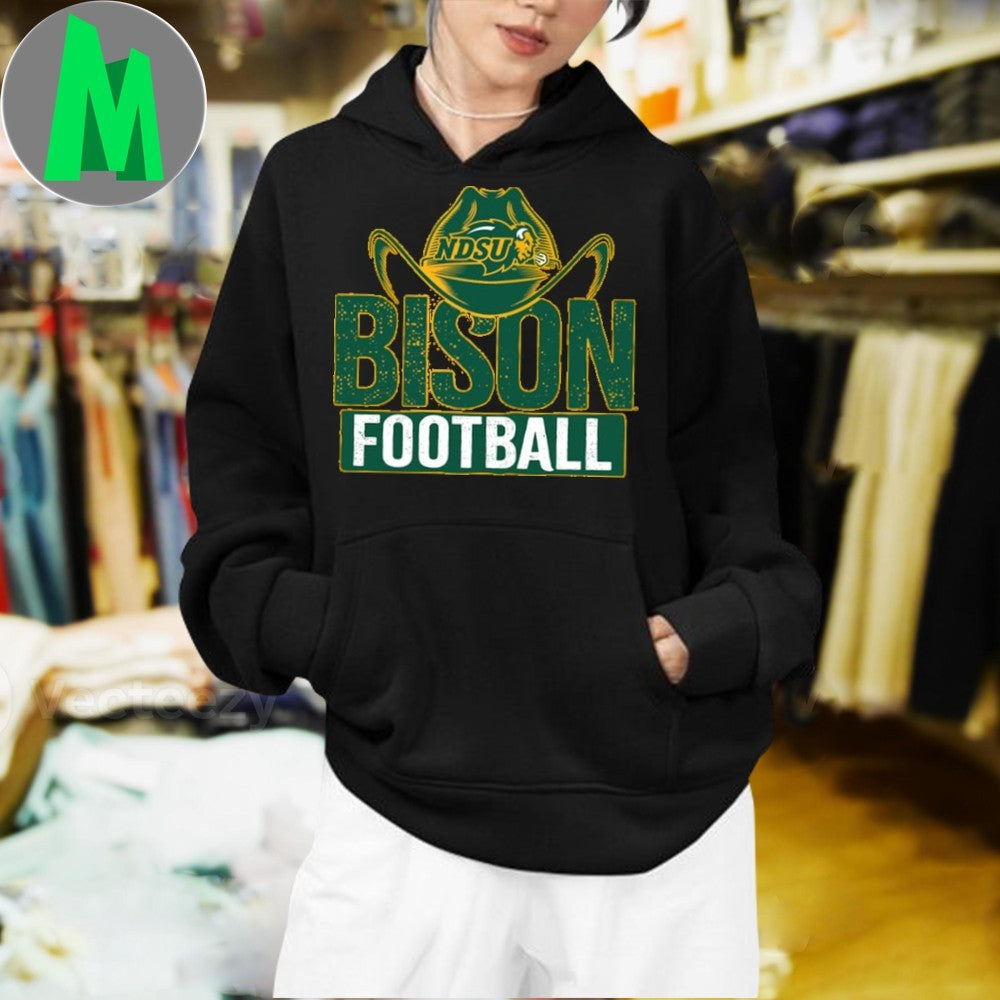 NDSU Bison Football Cowboy Hat Gold T-Shirt