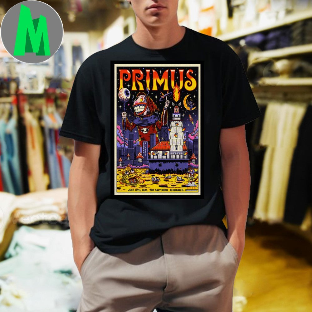 Poster The Salt Shed. Chicago, IL July 11, 2025 Primus Shirt
