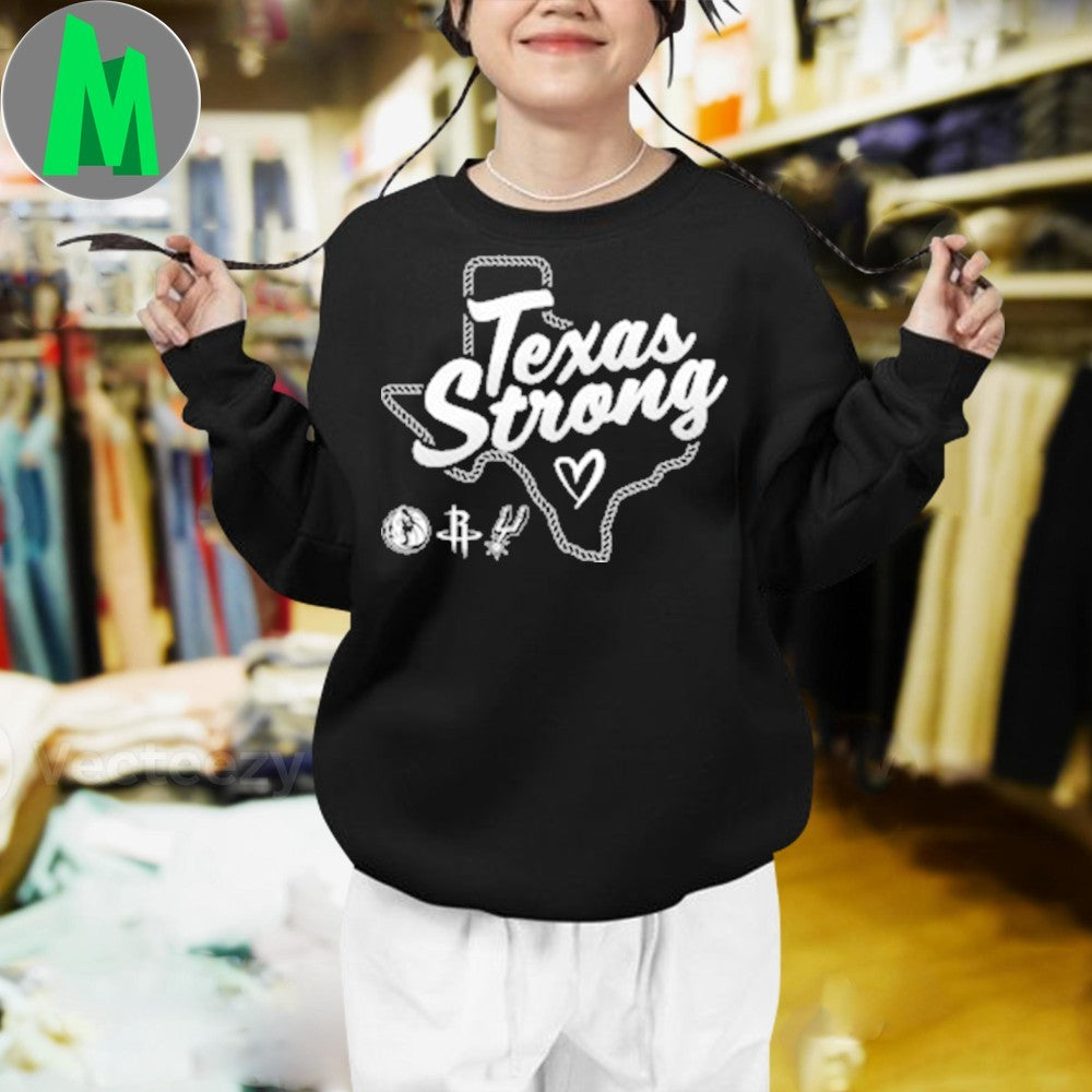 San Antonio Spurs Texas Strong Benefit NBA Basketball Logo Shirt