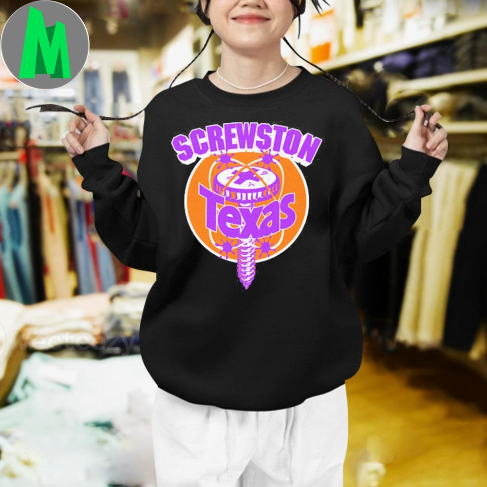 Screwston Texas Purple & Orange Shirt