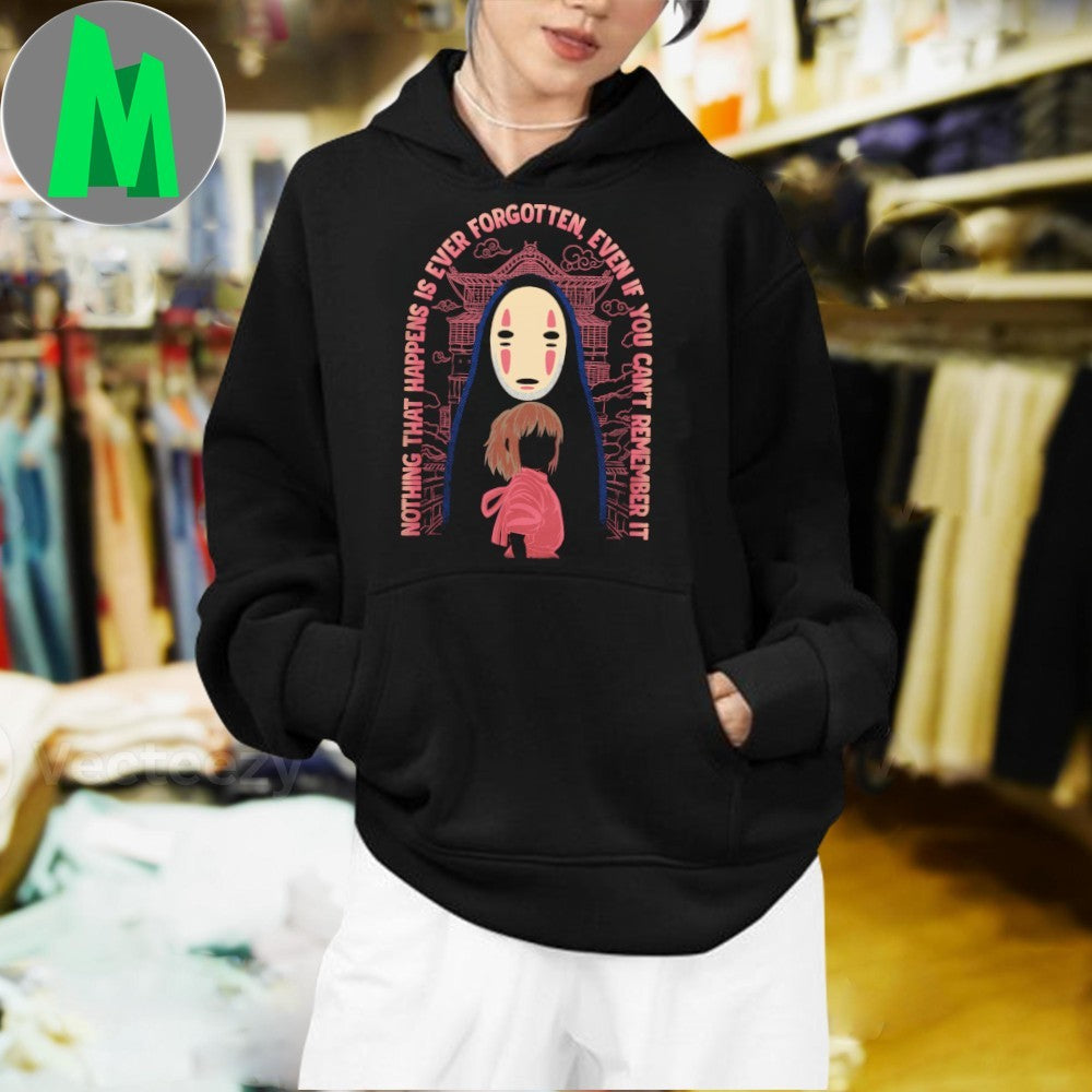 Spirited Away No-Face & Chihiro Nothing Forgotten Anime T-Shirt